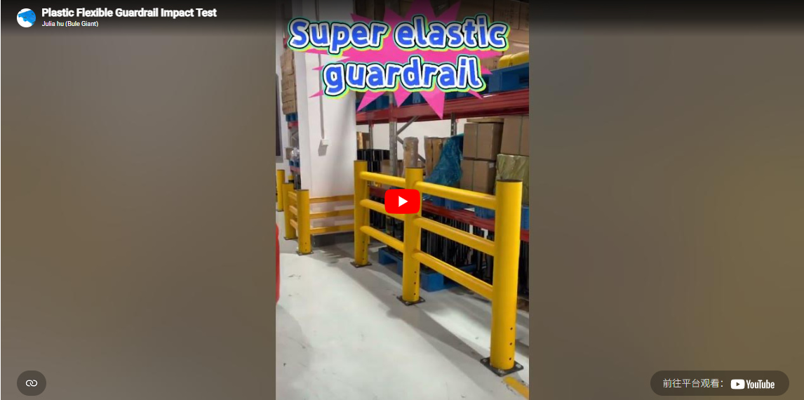 Plastic Flexible Guardrail Impact Test