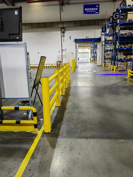 warehouse safety barrier